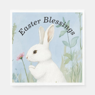 Cute Pastel Bunny Easter Napkin