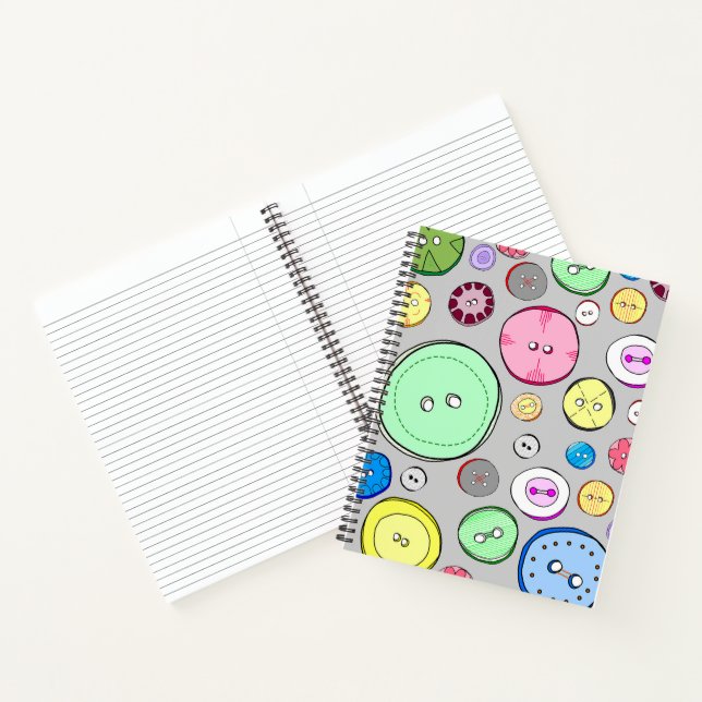 Cute Pastel Buttons Notebook (Inside)