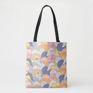 Cute Pastel Cat Tote Bag – Cosy & Aesthetic Kitty 