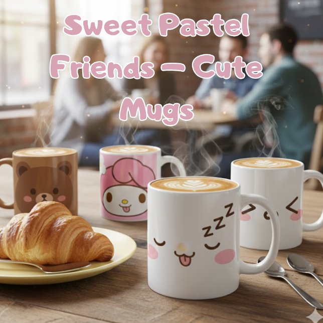 Cute Pastel Character Design Coffee Mug (Creator Uploaded)
