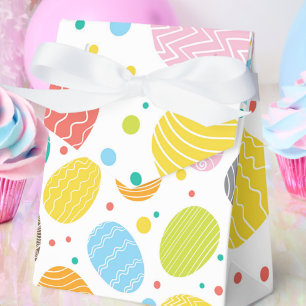 Cute Pastel Coloured Easter Eggs Fun Favour Box