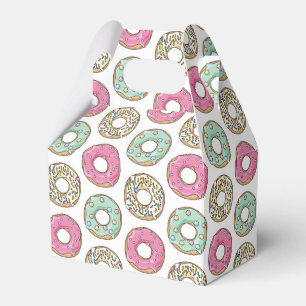 Cute Pastel Coloured Icing Doughnuts Pattern Favour Box