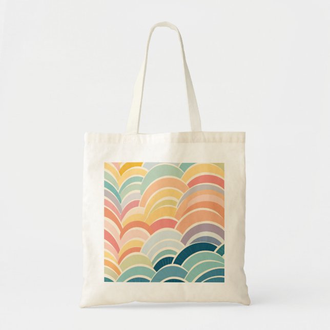 Cute Pastel Colourful Absract Art Tote Bag (Front)