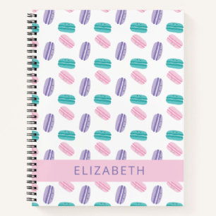 Cute Pastel Colourful Kawaii Macarons Personalised Notebook