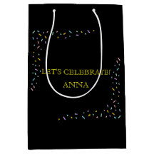 Cute Pastel Confetti Frame Celebration Gift