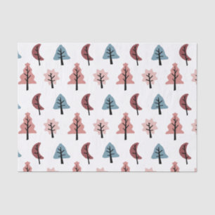 Cute Pastel Cookie Christmas tree Pattern Holiday Tissue Paper