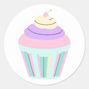 Cute Pastel Cupcake Bakery Sticker Pastry Chef