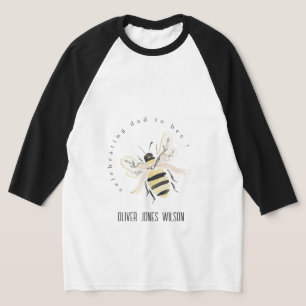 Cute Pastel Dad To Bee Neutral Baby Shower T-Shirt