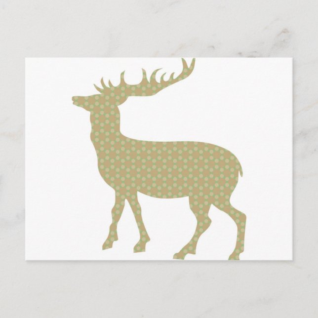 Cute pastel deer postcard (Front)