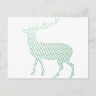 Cute pastel deer postcard