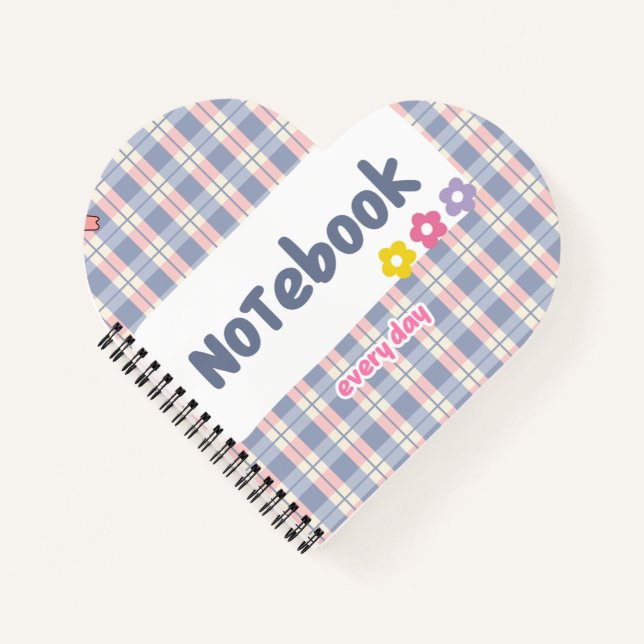 Cute Pastel Diary Notebook | Soft Aesthetic Journa (Front)
