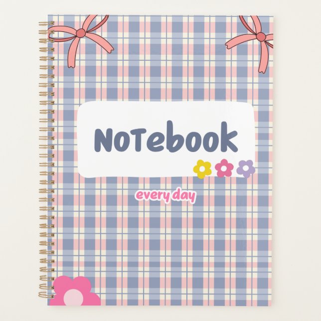 Cute Pastel Diary Notebook | Soft Aesthetic Journa Planner (Front)