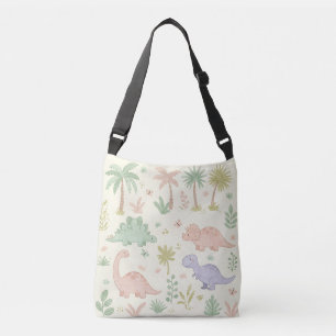 Cute Pastel Dinosaurs Crossbody Bag