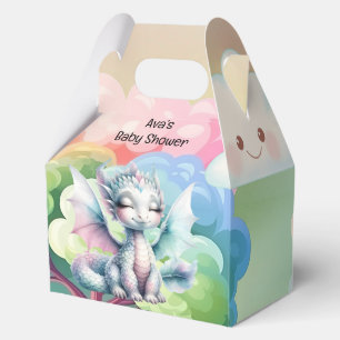 Cute Pastel Dragon Baby Shower Favour Box
