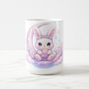 Cute Pastel Easter Bunny Mug – Moon Aesthetic