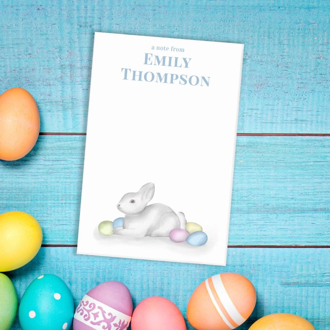 Cute Pastel Easter Bunny Simple Classic Minimalist Post-it Notes (Creator Uploaded)