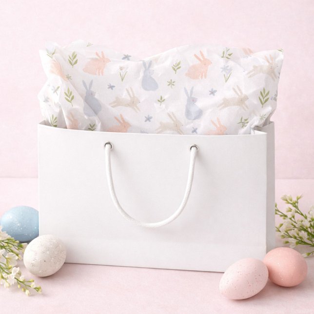 Cute Pastel Easter Bunny Spring Tissue Paper (Creator Uploaded)