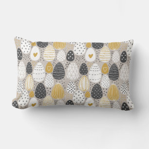 Cute Pastel Easter Eggs Lumbar Cushion