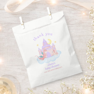 Cute Pastel Fairytale Dragon Unicorn Baby Shower  Favour Bag