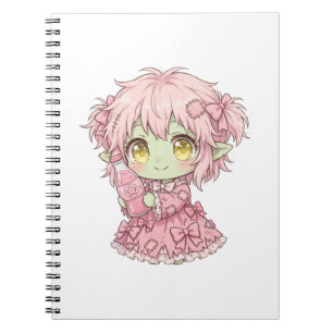 Cute Pastel Feral Ghoul Girl T-Shirt - Kawaii Pink Notebook