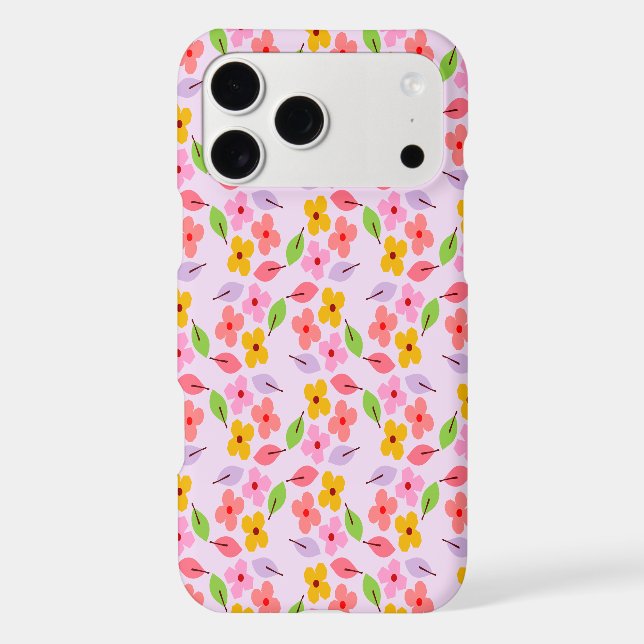 Cute Pastel Floral Pattern Soft Pink Girly (Back)