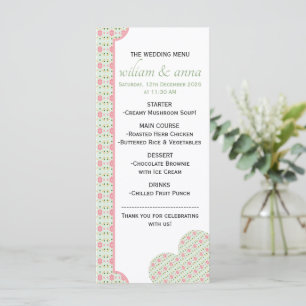 Cute Pastel Floral Seamless Pattern sweet pink Menu