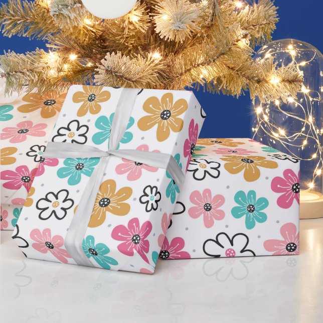 Cute Pastel Floral  Wrapping Paper (Holidays)