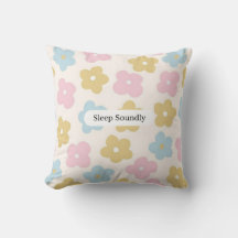 Cute Pastel Flower Sleep Soundly Floral Pattern