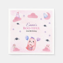 Cute Pastel Ghost watercolor Halloween Birthday