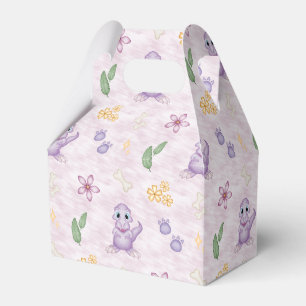 Cute Pastel Girls Dino Birthday Dinosaur Favour Box