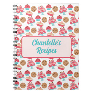 Cute pastel girly kitchen cake dessert recipe book