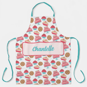 Cute pastel girly kitchen cake dessert recipe book apron