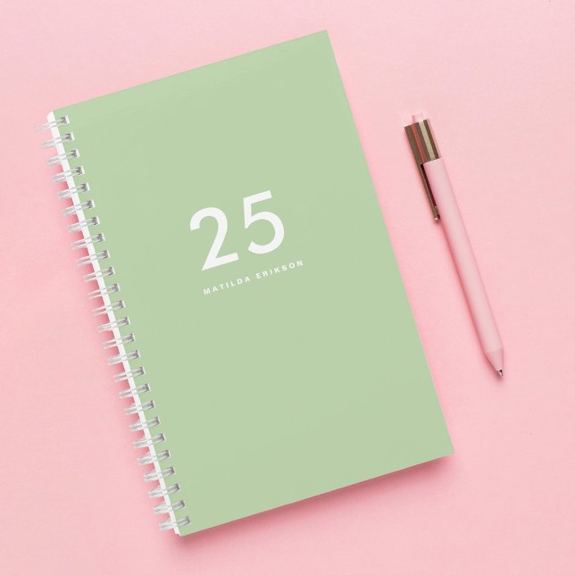 Cute Pastel Green Name School Notebook (Creator Uploaded)
