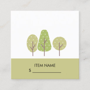 CUTE PASTEL GREEN TREE TRIO LANDSCAPING PRICE TAG