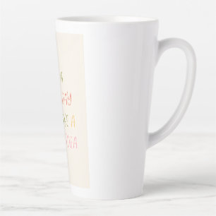 Cute Pastel Hand Lettering Motivational Quote Art  Latte Mug