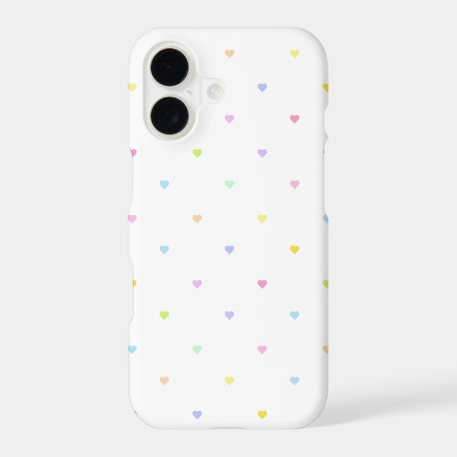 Cute Pastel Hearts Pattern Phone Case (Back)