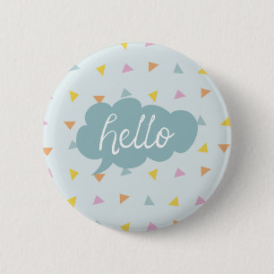Cute Pastel Hello 6 Cm Round Badge