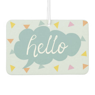 Cute Pastel Hello Car Air Freshener