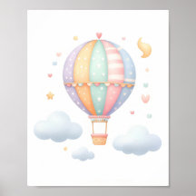 Cute Pastel Hot Air Balloon