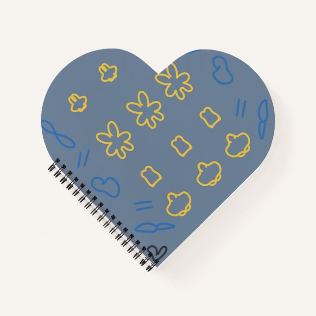 Cute Pastel Kawaii Aesthetic Minimalist Pattern Notebook (Front)