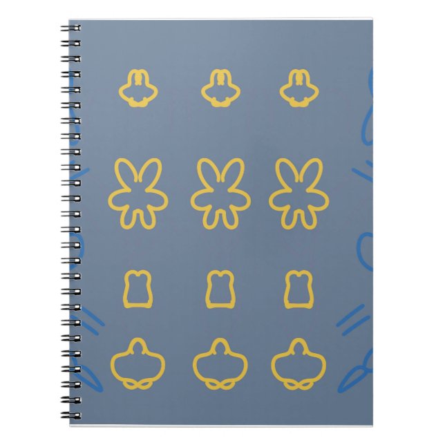 Cute Pastel Kawaii Aesthetic Minimalist Pattern Notebook (Front)