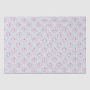 Cute Pastel Kawaii Bunny Dot Mandala Art Deco Fans Tissue Paper
