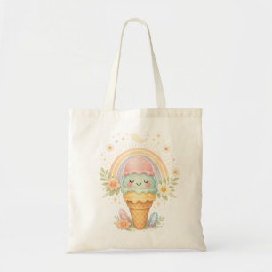 Cute Pastel Kawaii Ice Cream Cone Tote Bag – Boho