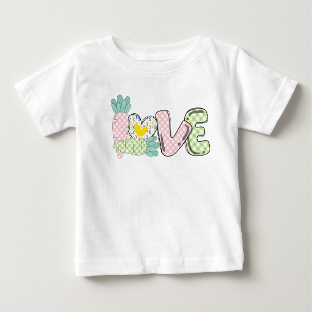 Cute Pastel Love 1st Easter Baby T-Shirt (Front)