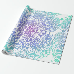 Cute Pastel Mandala Pattern Wrapping Paper