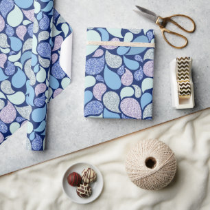 Cute Pastel Mermaid Tear Drop Girly Ocean Pattern  Wrapping Paper