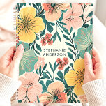 Cute Pastel Modern Floral Girly Custom Name Planner<br><div class="desc">This beautiful design features a modern floral arrangement in soft pastel shades of yellow, blush, teal, and coral. The delicate flowers and greenery create a fresh and airy look, perfect for anyone who loves subtle and elegant designs. The personalised name adds a unique touch, making it ideal for students, professionals,...</div>