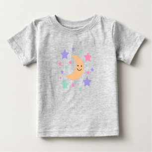 Cute Pastel Moon and Stars Celestial T-Shirt