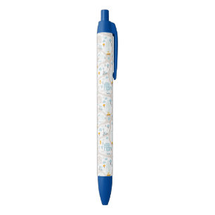 Cute Pastel Neighborhood Map Pattern Black Ink Pen