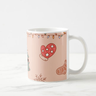 Cute Pastel Nostalgic Retro Christmas Coffee Mug